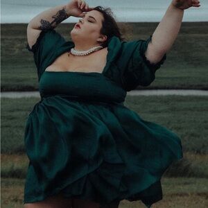 Selkie The Emerald Elf Puff Dress